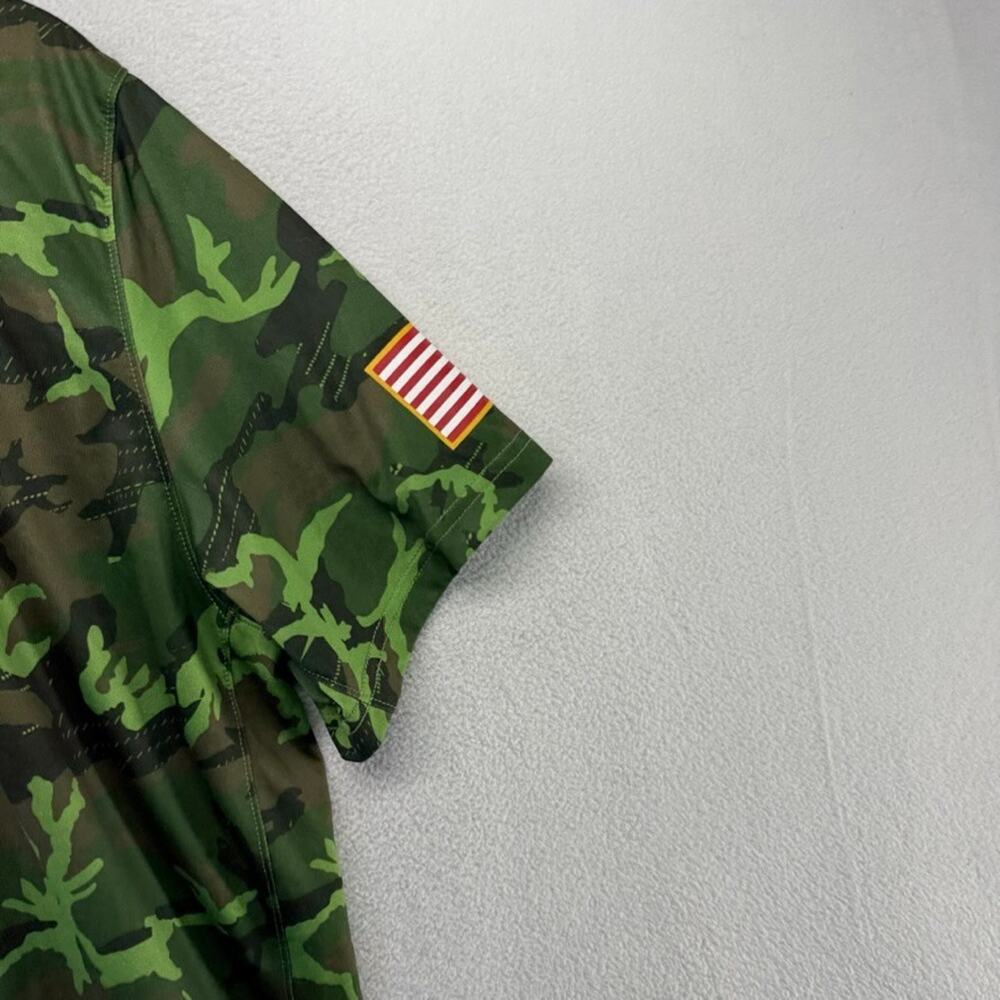 Michigan State university Shirt mens XL Green Camo Military Salute Nike Dri Fit - Picture 7 of 8